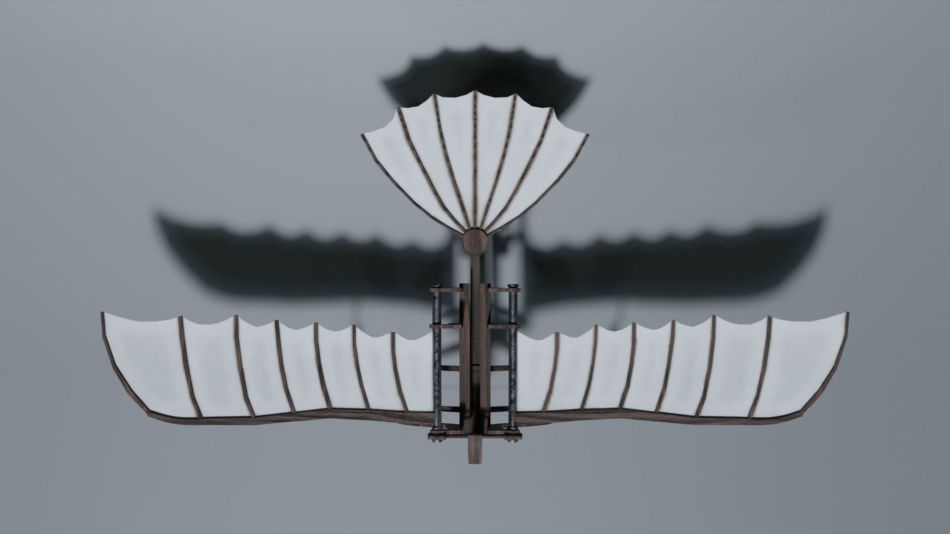 DaVinci Flying Machine Low-poly 3D model_3