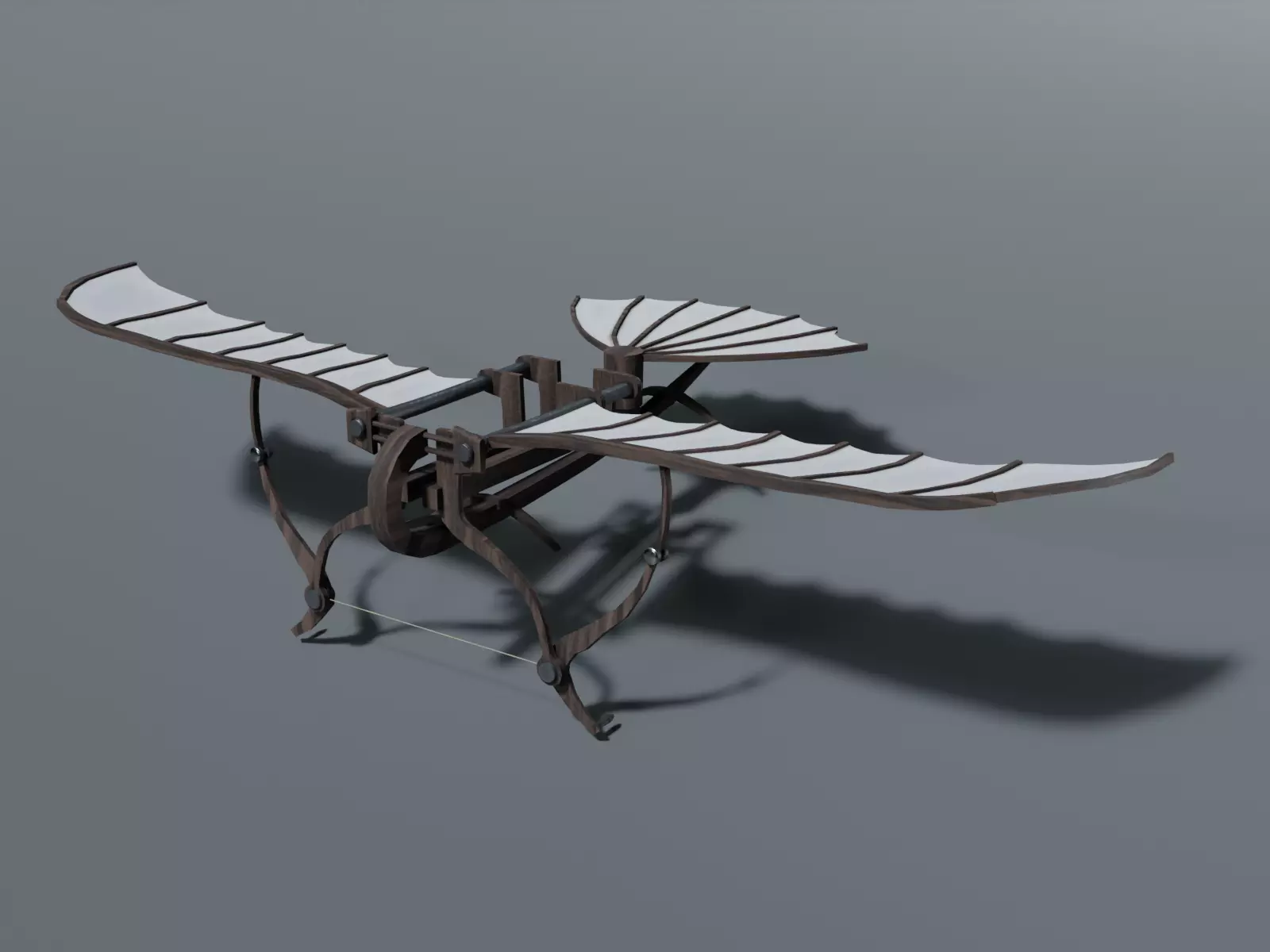 DaVinci Flying Machine Low-poly 3D model_0