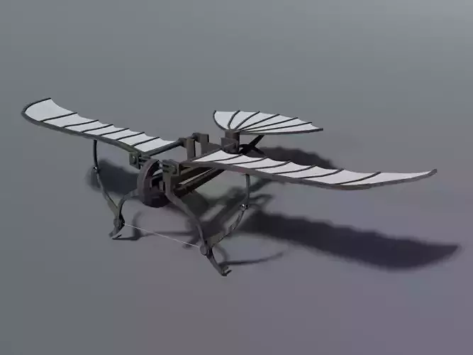 DaVinci Flying Machine Low-poly 3D model