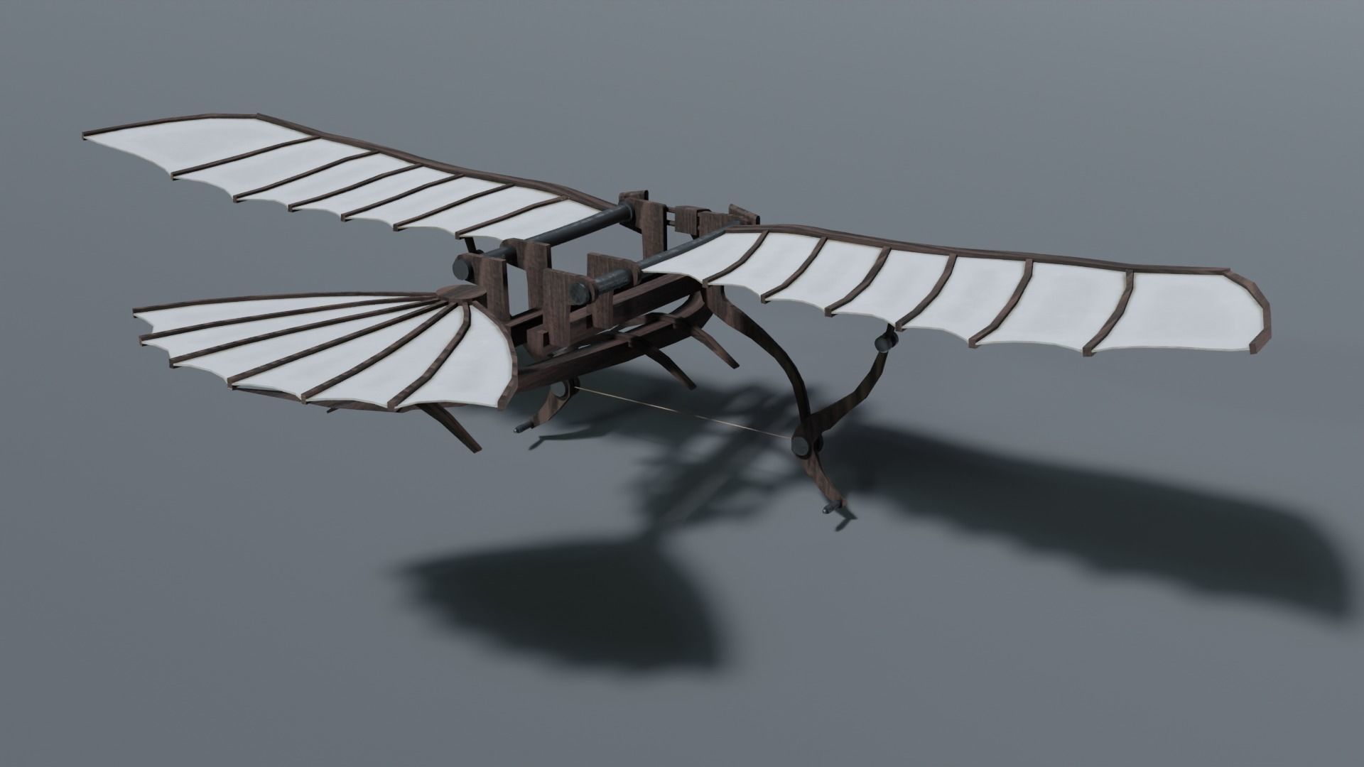 DaVinci Flying Machine Low-poly 3D model_4
