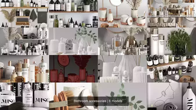 Bathroom accessories 3D Model Collection