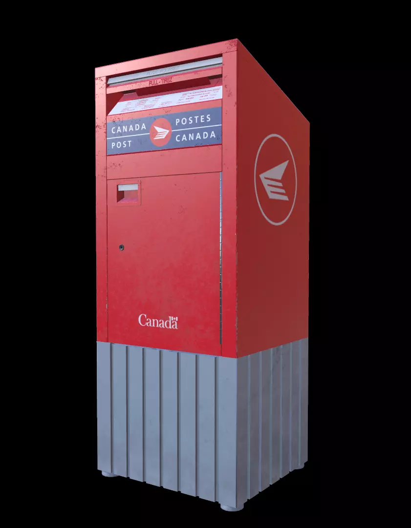 Canada Post Mailbox Low-poly 3D model