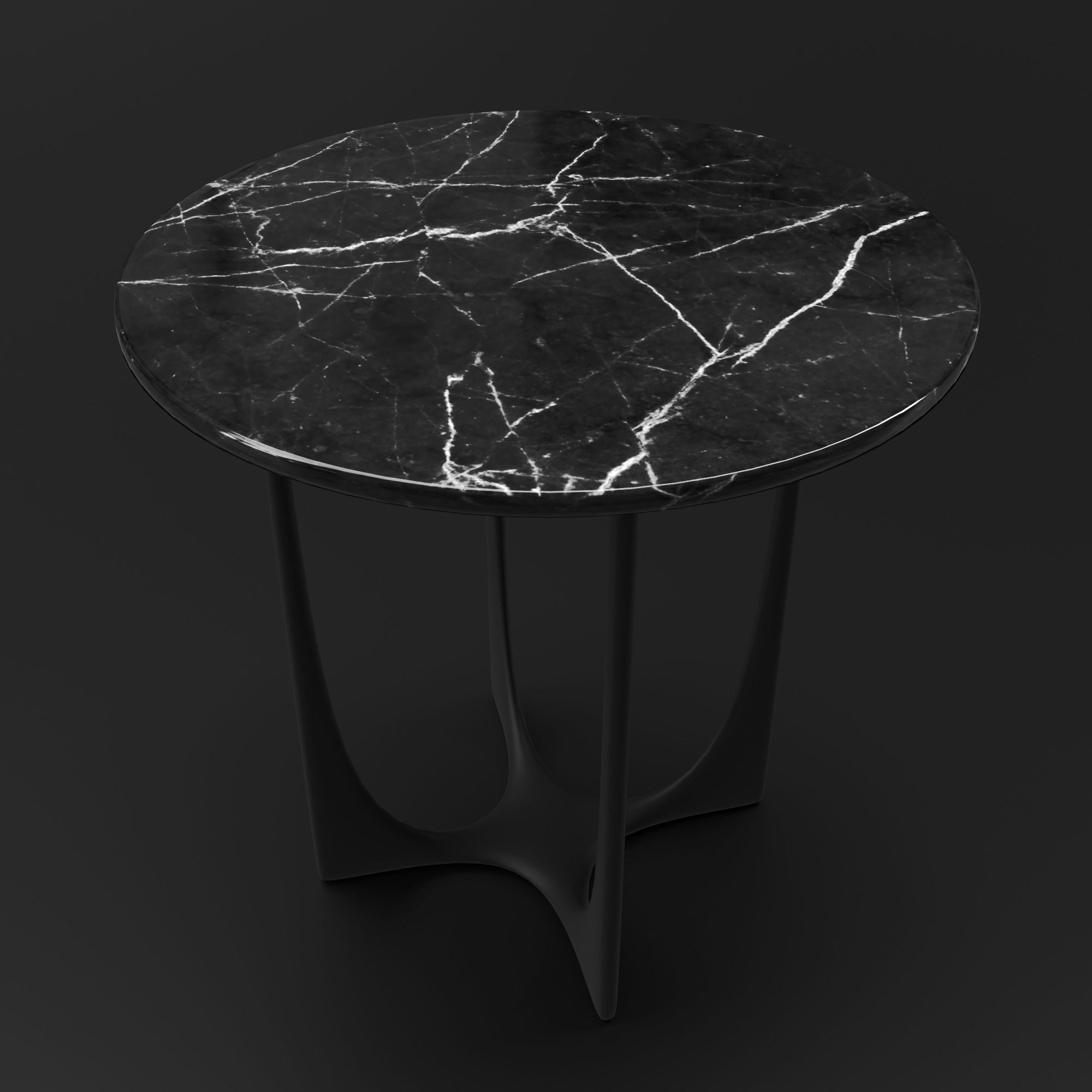 Table marble side Low-poly 3D model_5