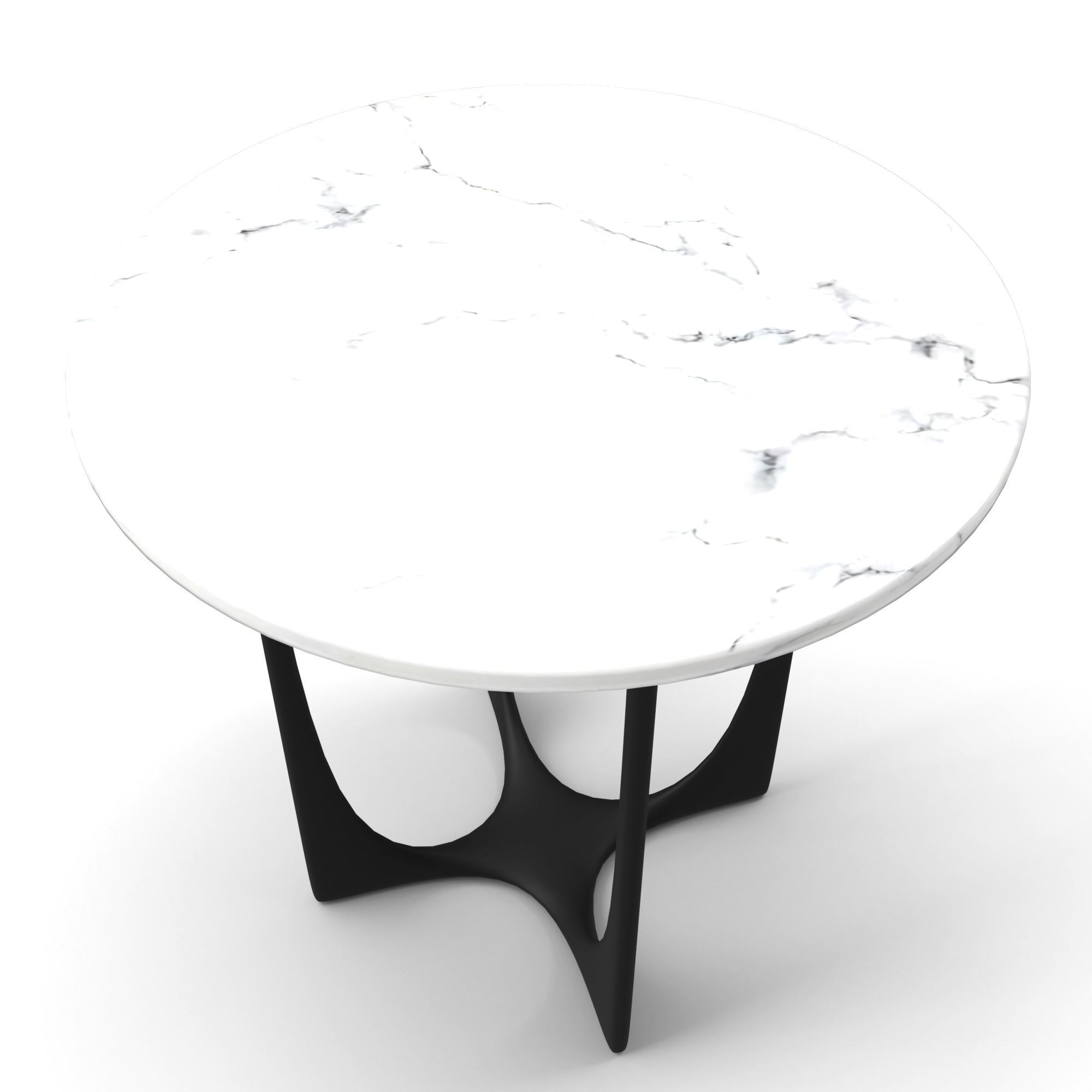 Table marble side Low-poly 3D model_4