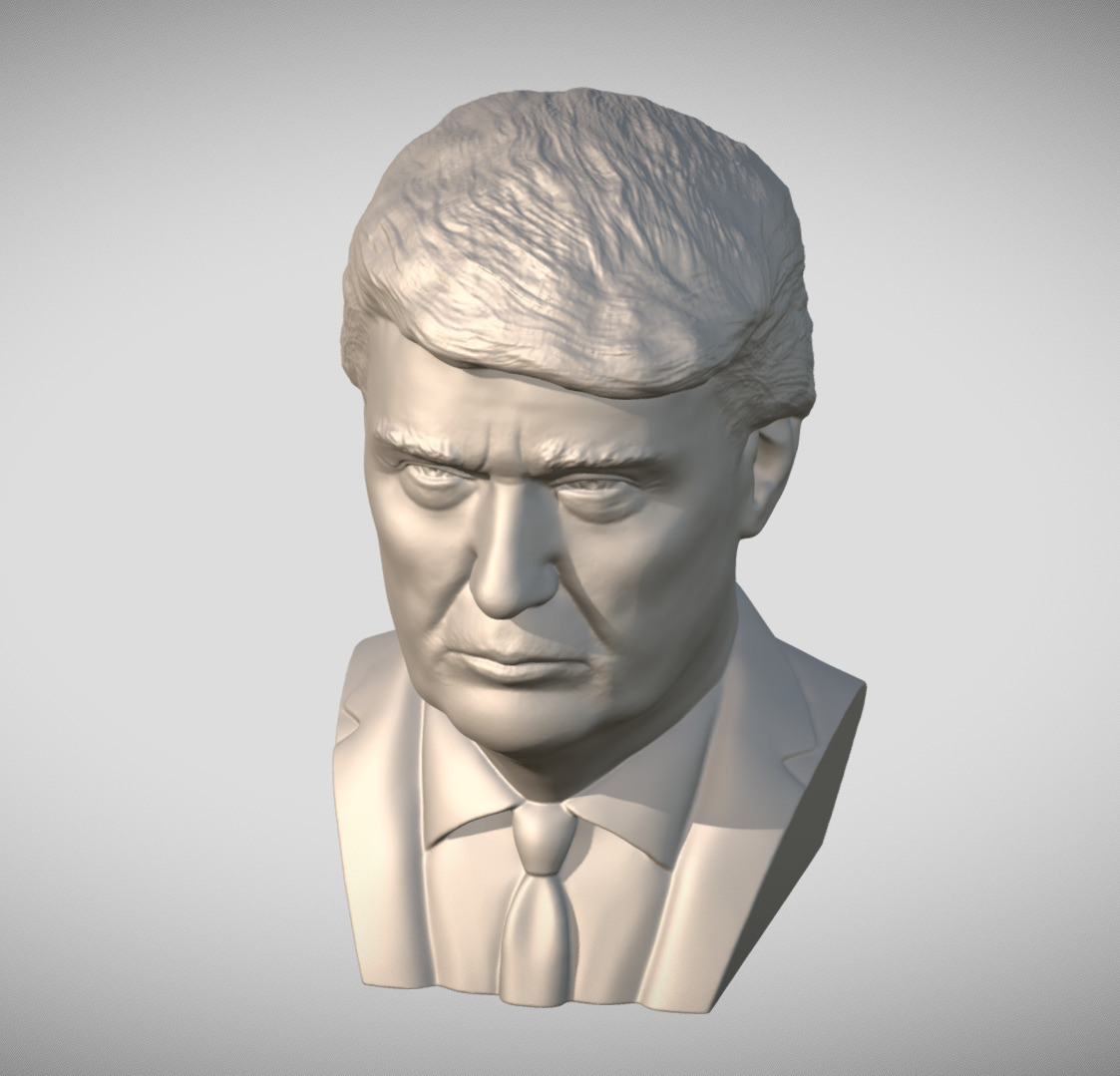 Donald Trump bust for 3D printing 3D print model_15