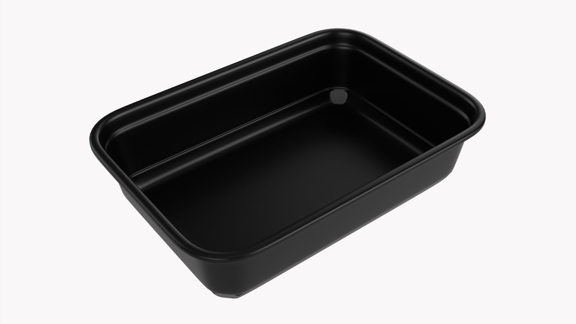 Plastic food container tray box with label mockup 18 3D model_1