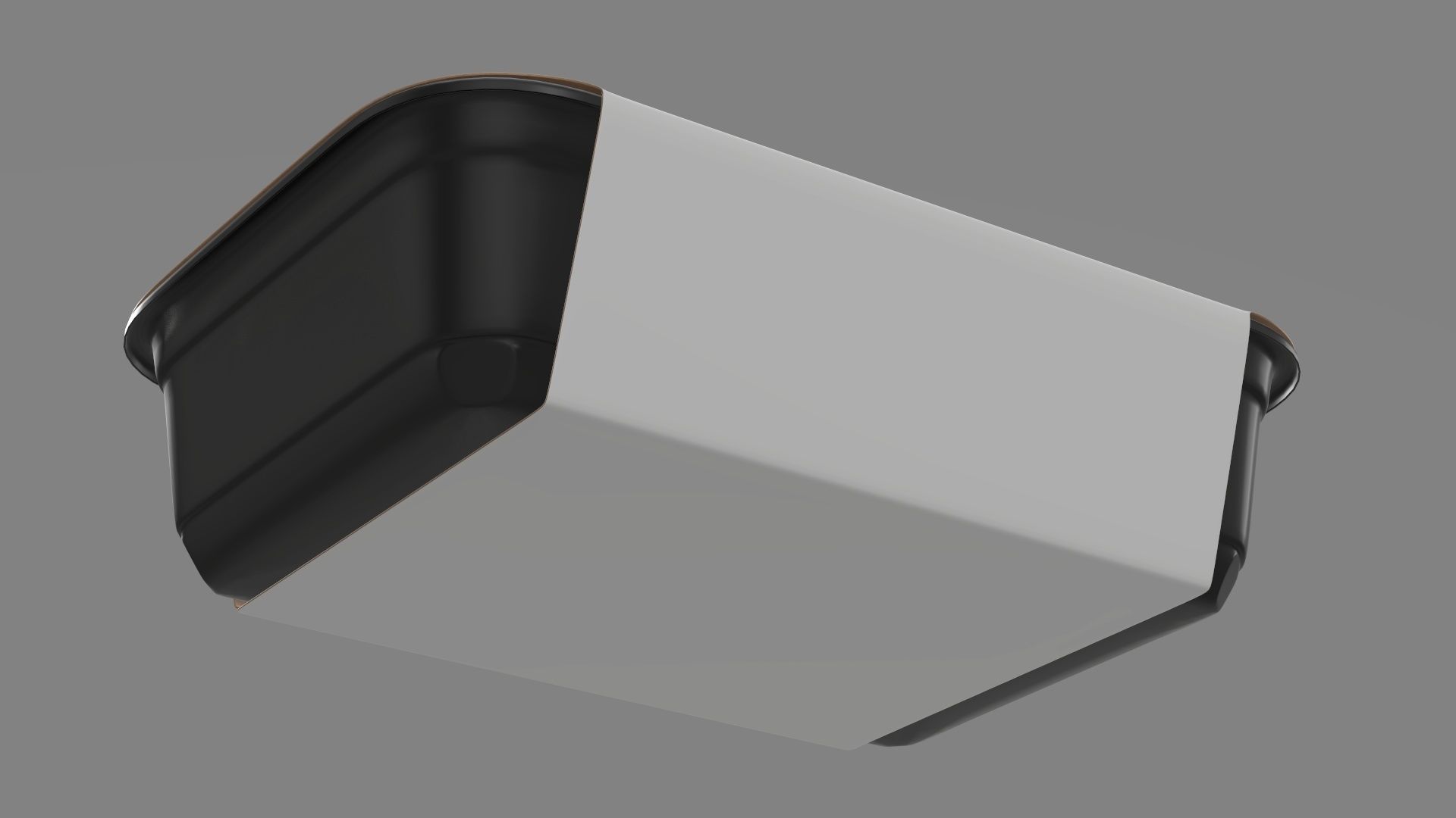 Plastic food container tray box with label mockup 18 3D model_21