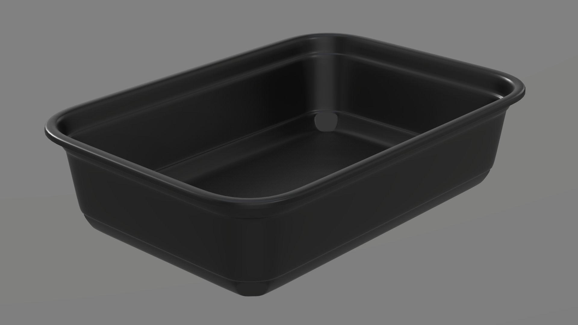 Plastic food container tray box with label mockup 18 3D model_17