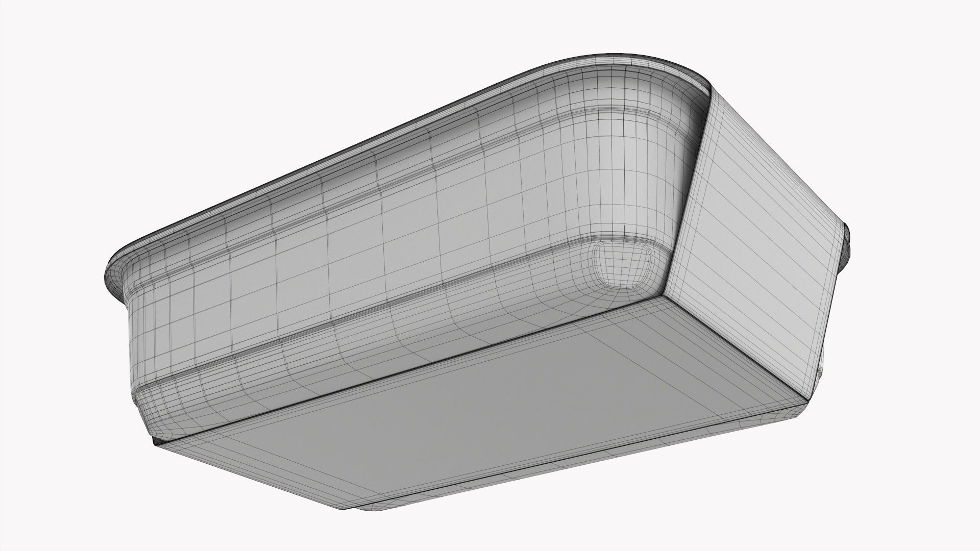 Plastic food container tray box with label mockup 18 3D model_11