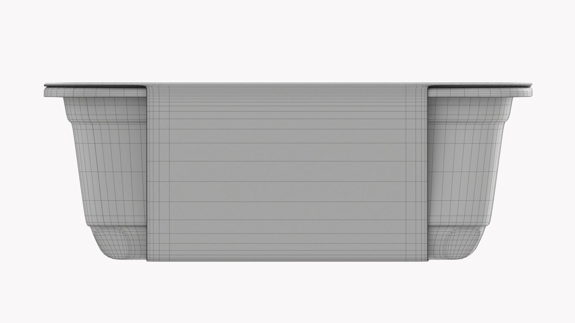 Plastic food container tray box with label mockup 18 3D model_13