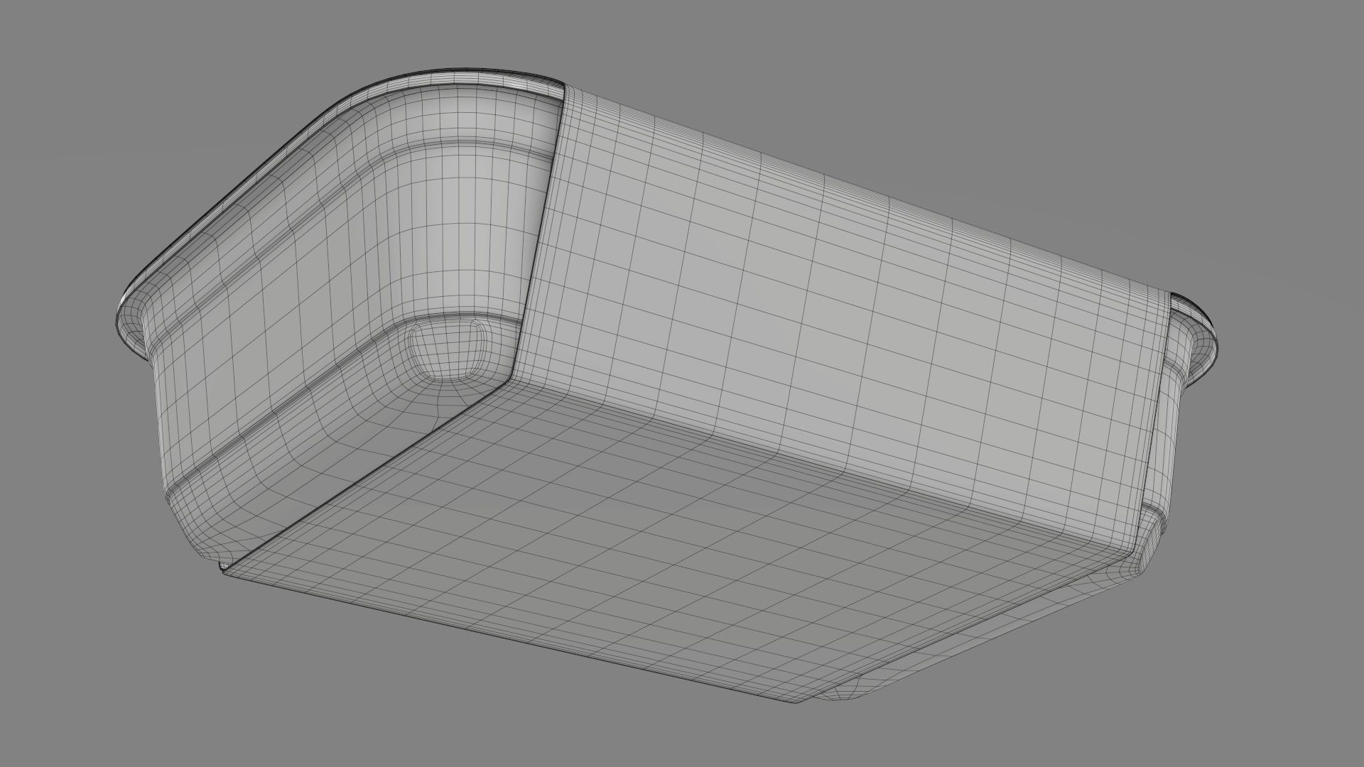 Plastic food container tray box with label mockup 18 3D model_26