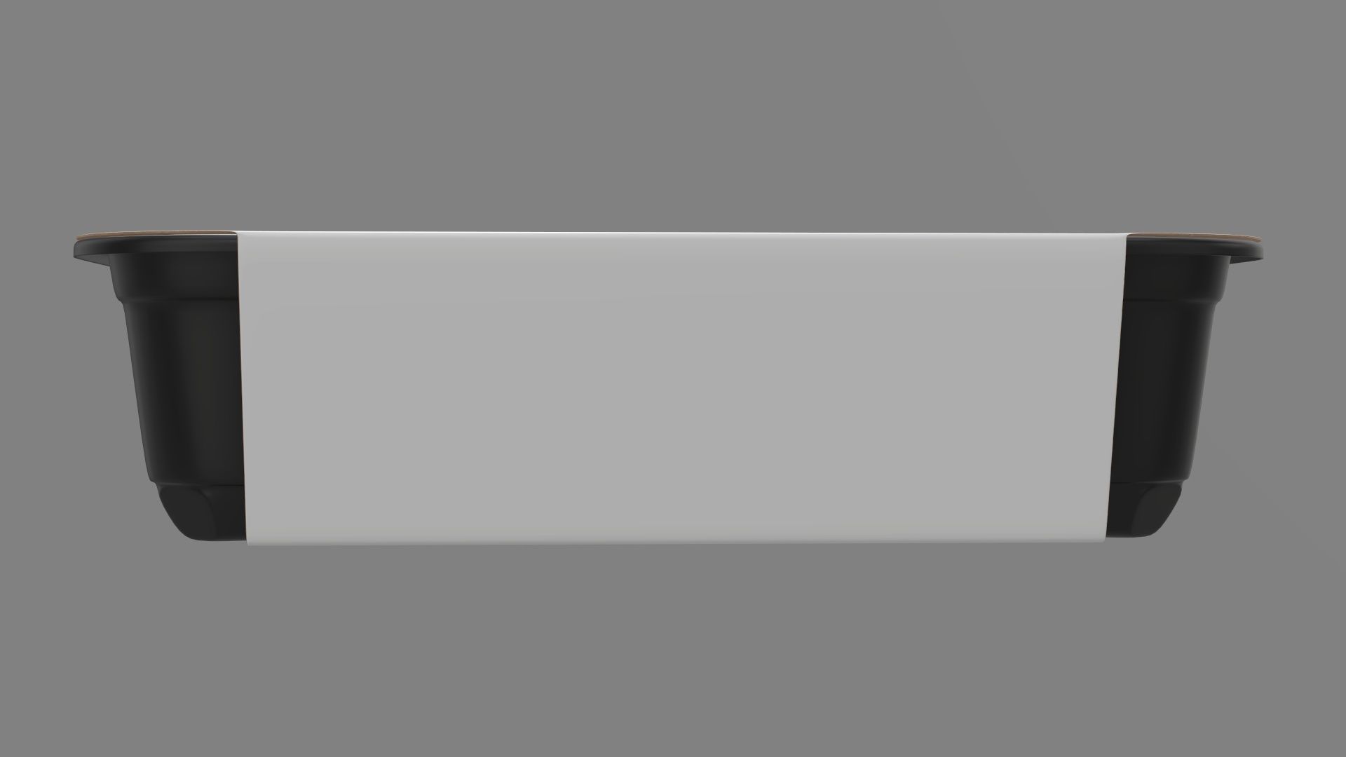 Plastic food container tray box with label mockup 18 3D model_20