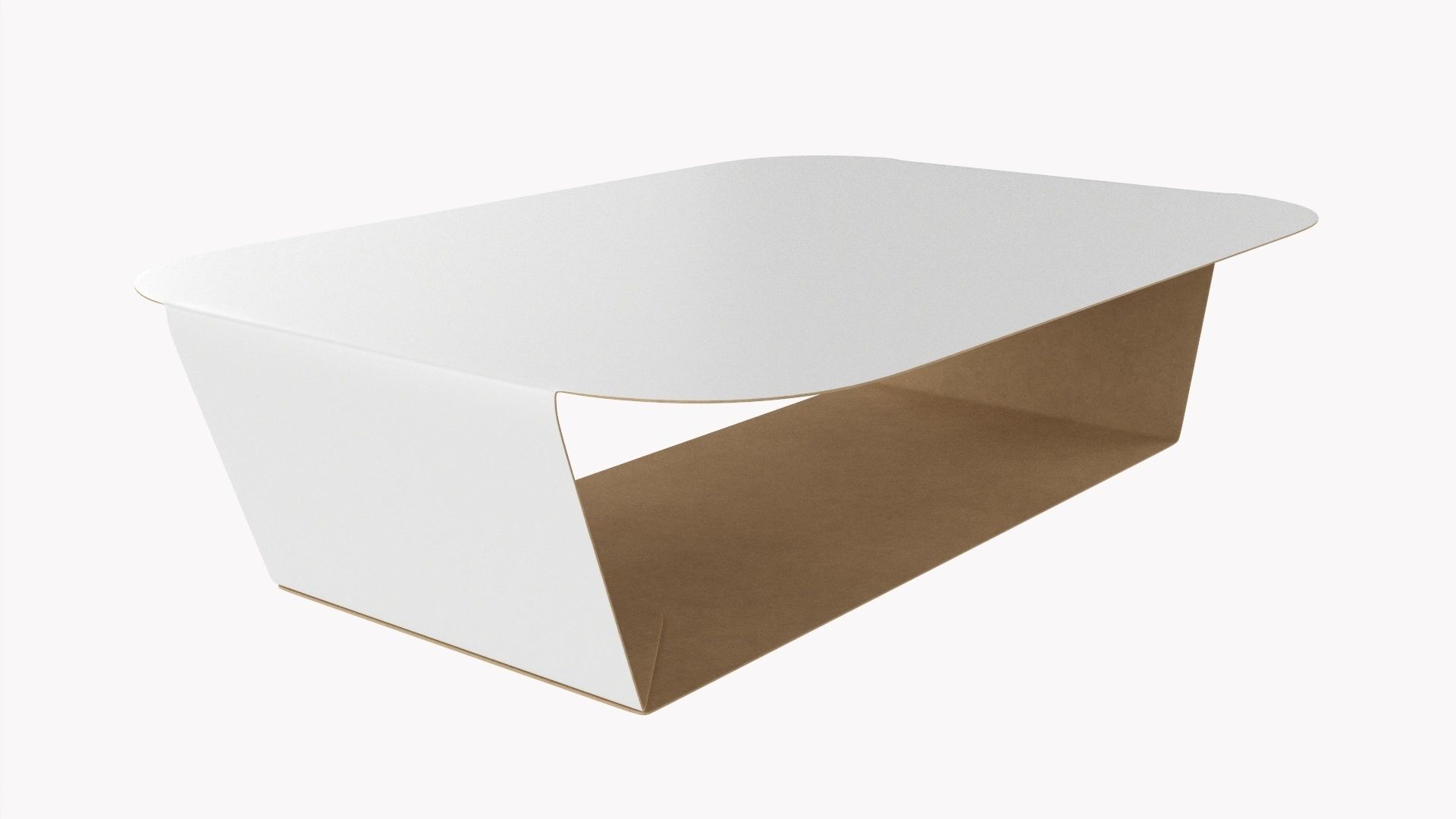 Plastic food container tray box with label mockup 18 3D model_3