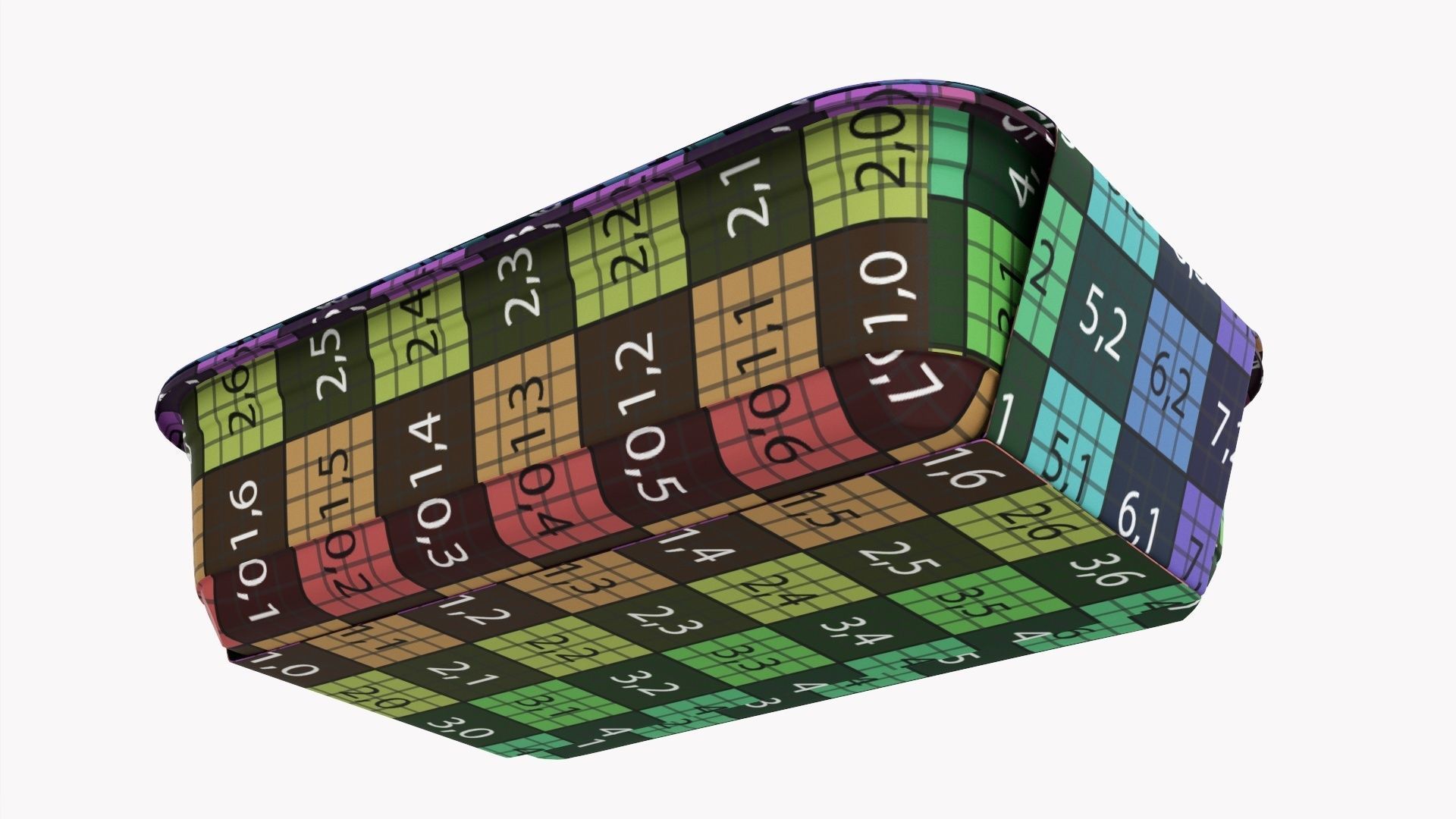Plastic food container tray box with label mockup 18 3D model_30