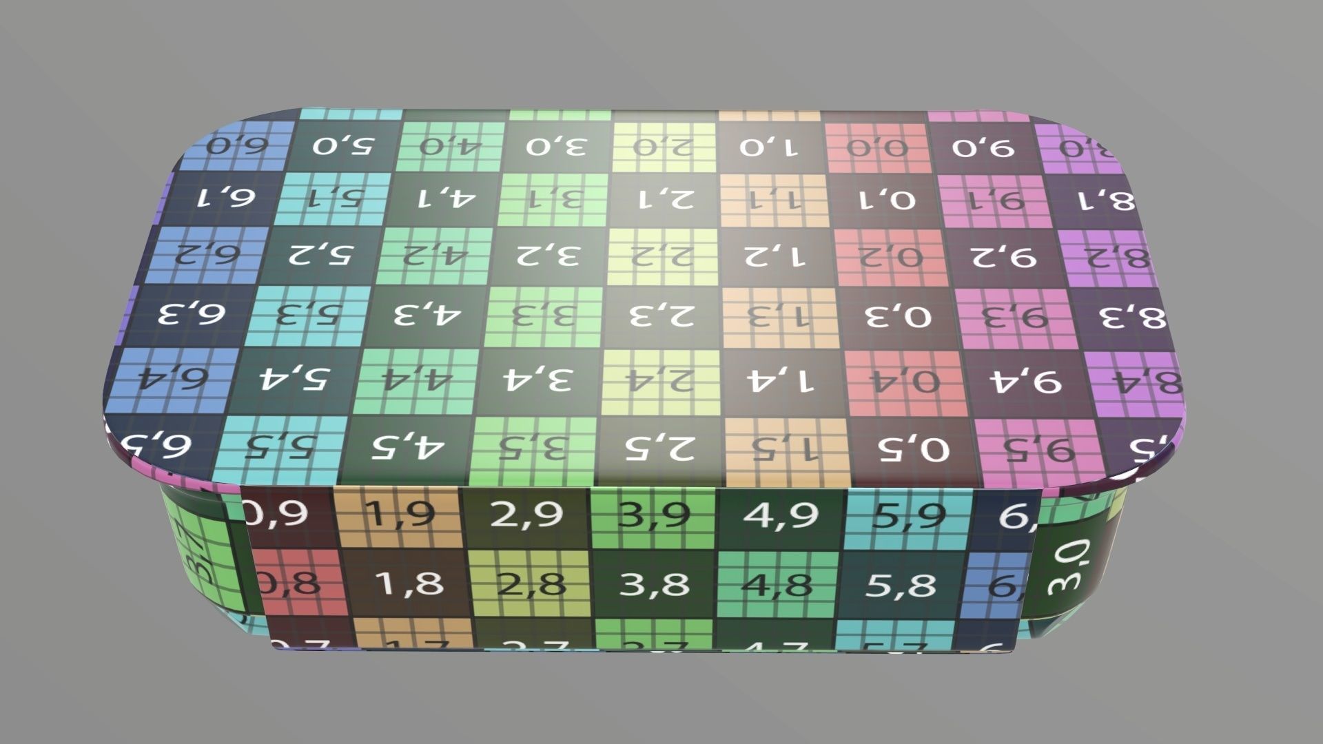 Plastic food container tray box with label mockup 18 3D model_32