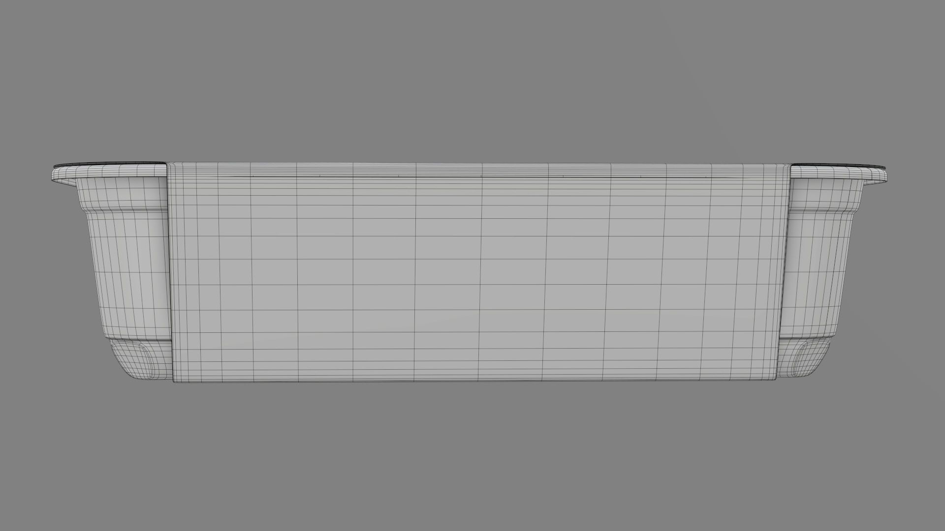 Plastic food container tray box with label mockup 18 3D model_25