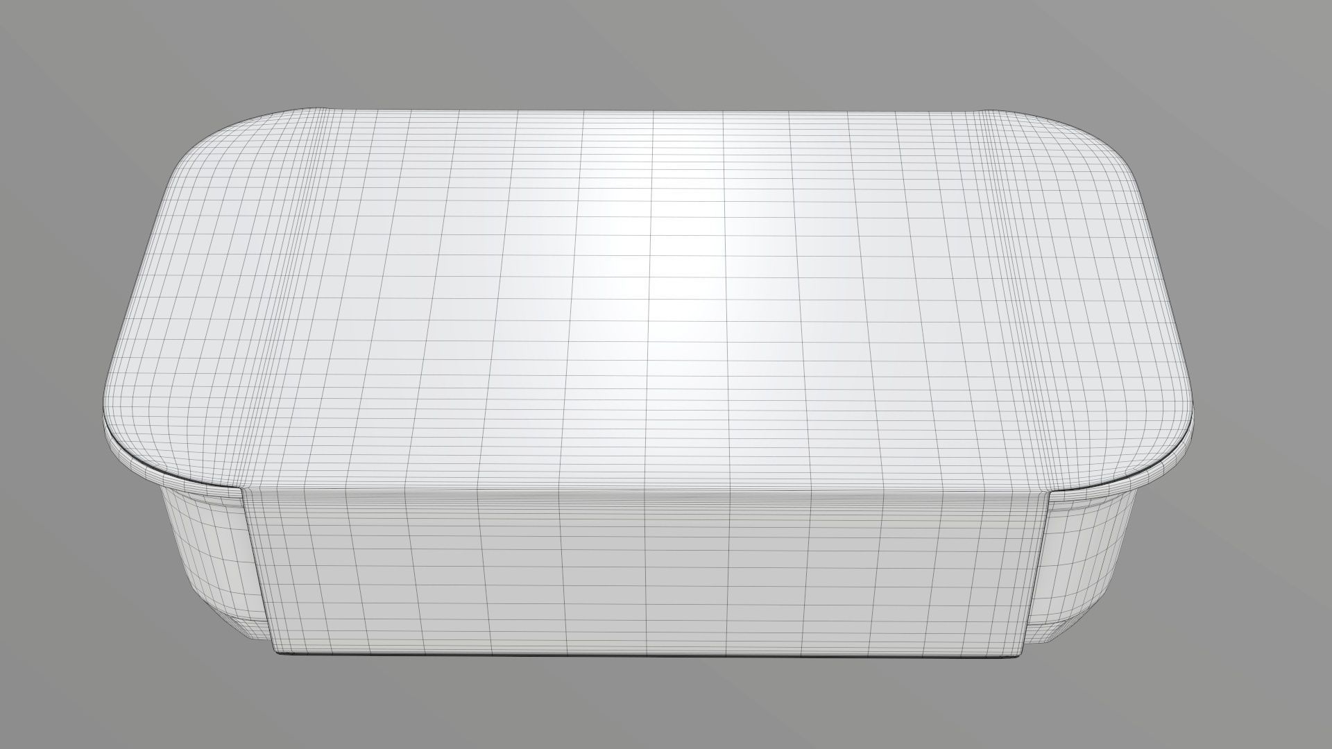 Plastic food container tray box with label mockup 18 3D model_24