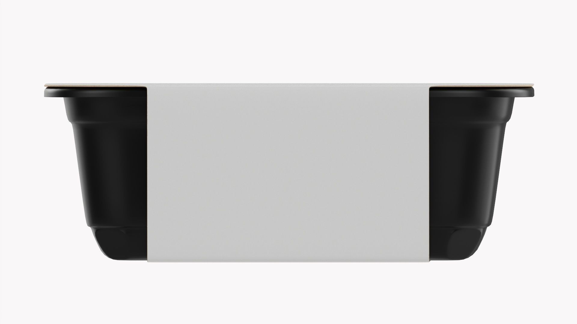 Plastic food container tray box with label mockup 18 3D model_7