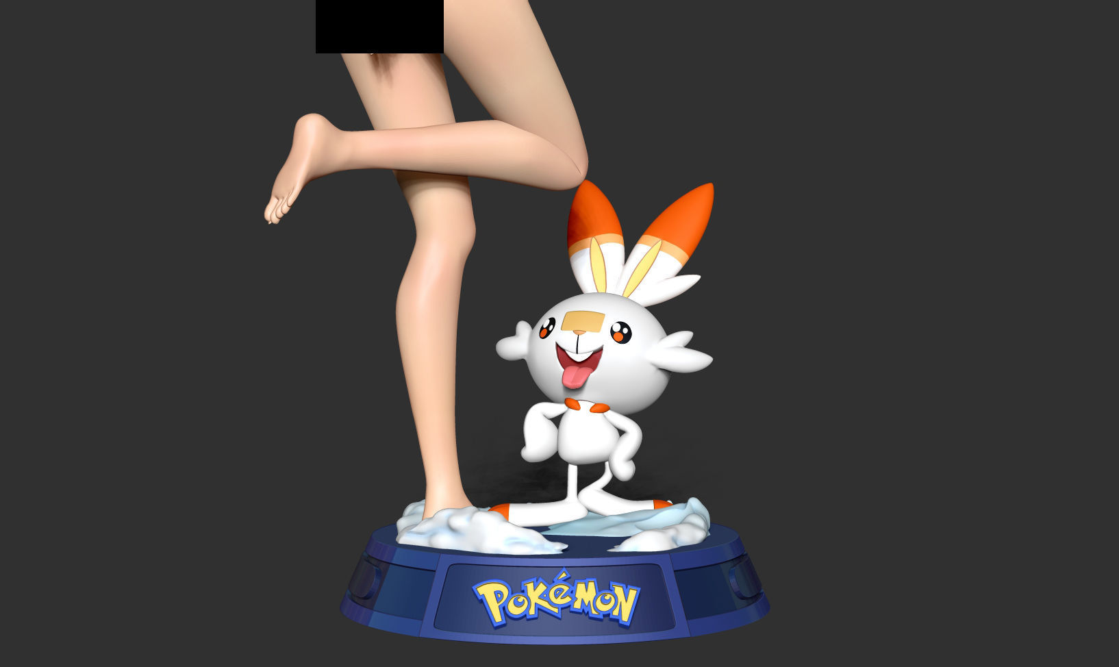 Gloria and Scorbunny 3D print model_4