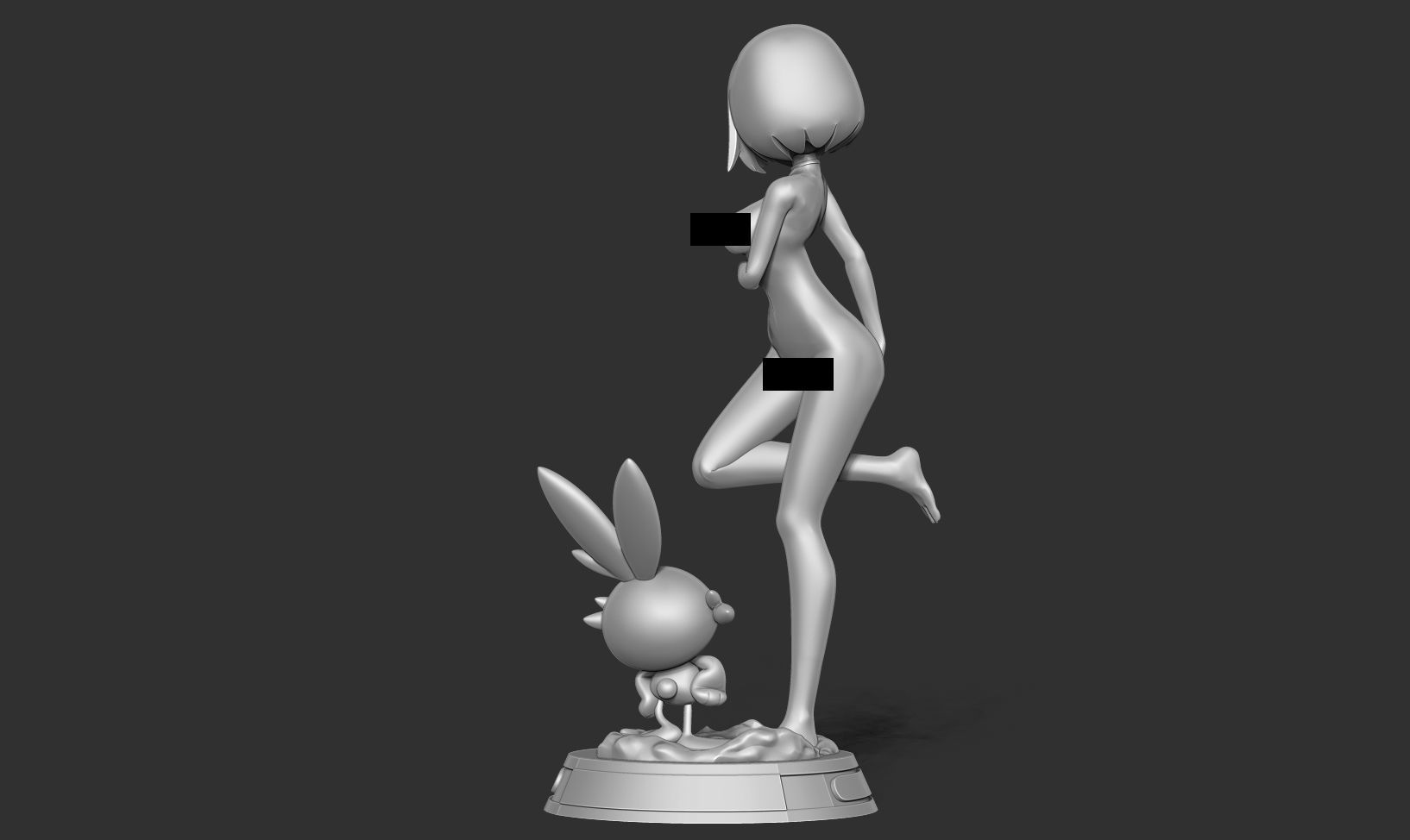 Gloria and Scorbunny 3D print model_19