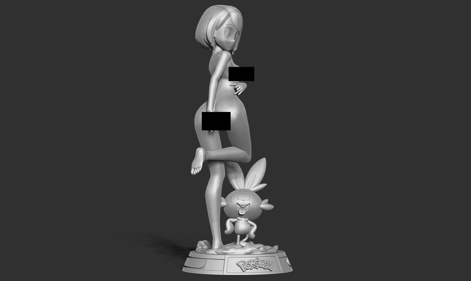 Gloria and Scorbunny 3D print model_13