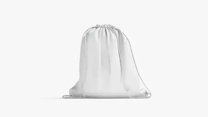 Drawstring Backpack Low-poly 3D model