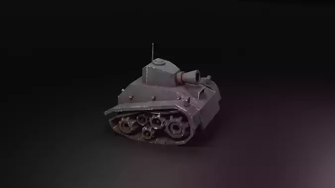 Stylized Low Poly Tank