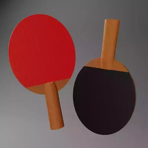 Ping-pong rackets 3D model