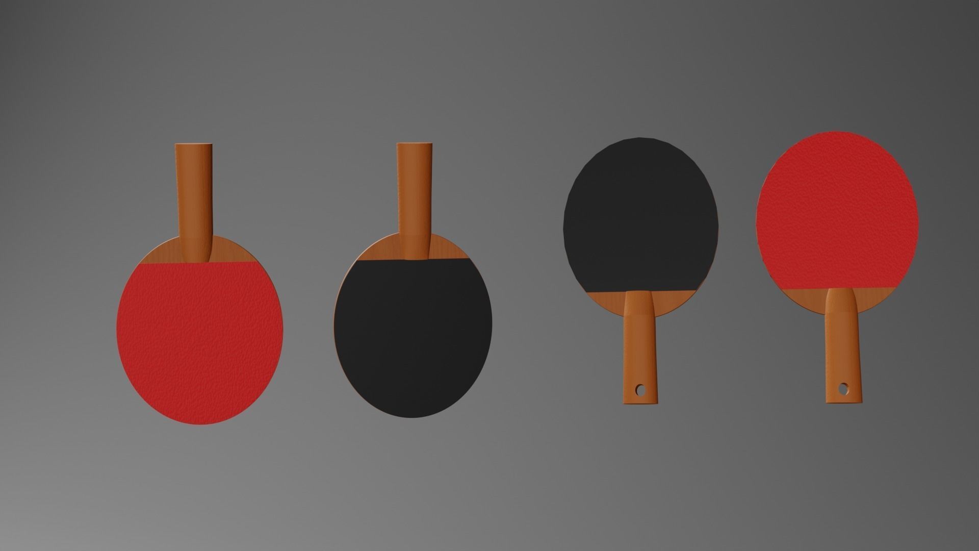 Ping-pong rackets 3D model_6
