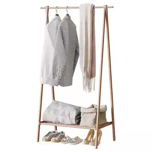 Clothes hanger with shoe rack CRB-01