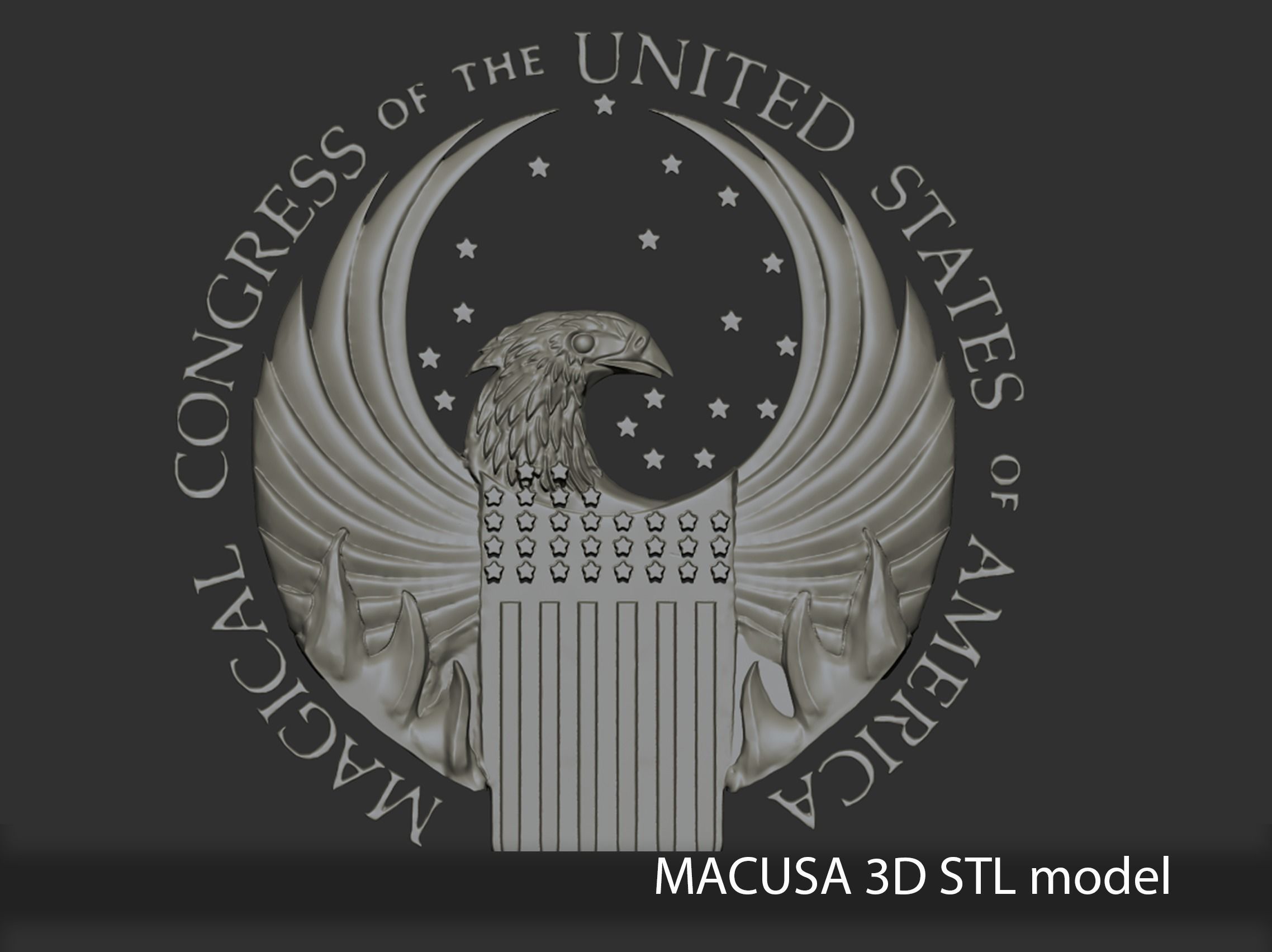 Potter Universe - 5 logos - OBJ and STL 3D print model_4