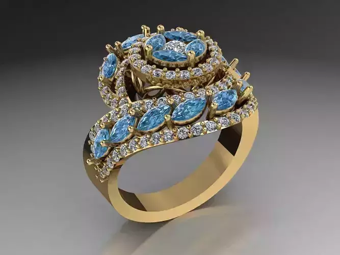 Bypass Stone Ring  545