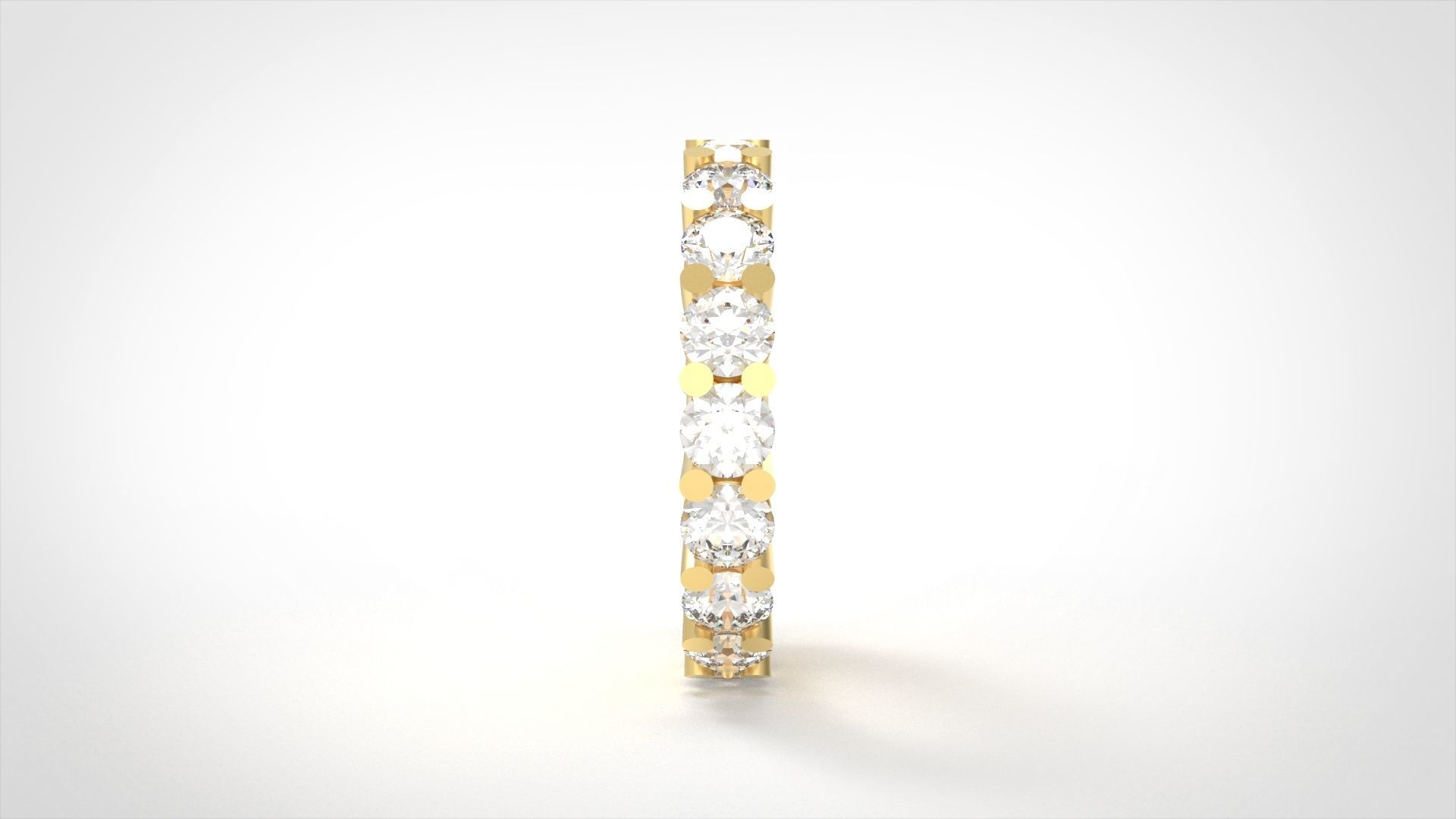 Model 496 Pave Diamond Ring 53 EU Size  3D print model_3