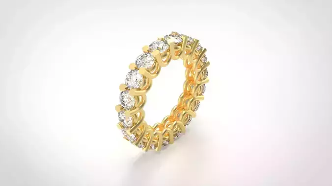Model 496 Pave Diamond Ring 53 EU Size 