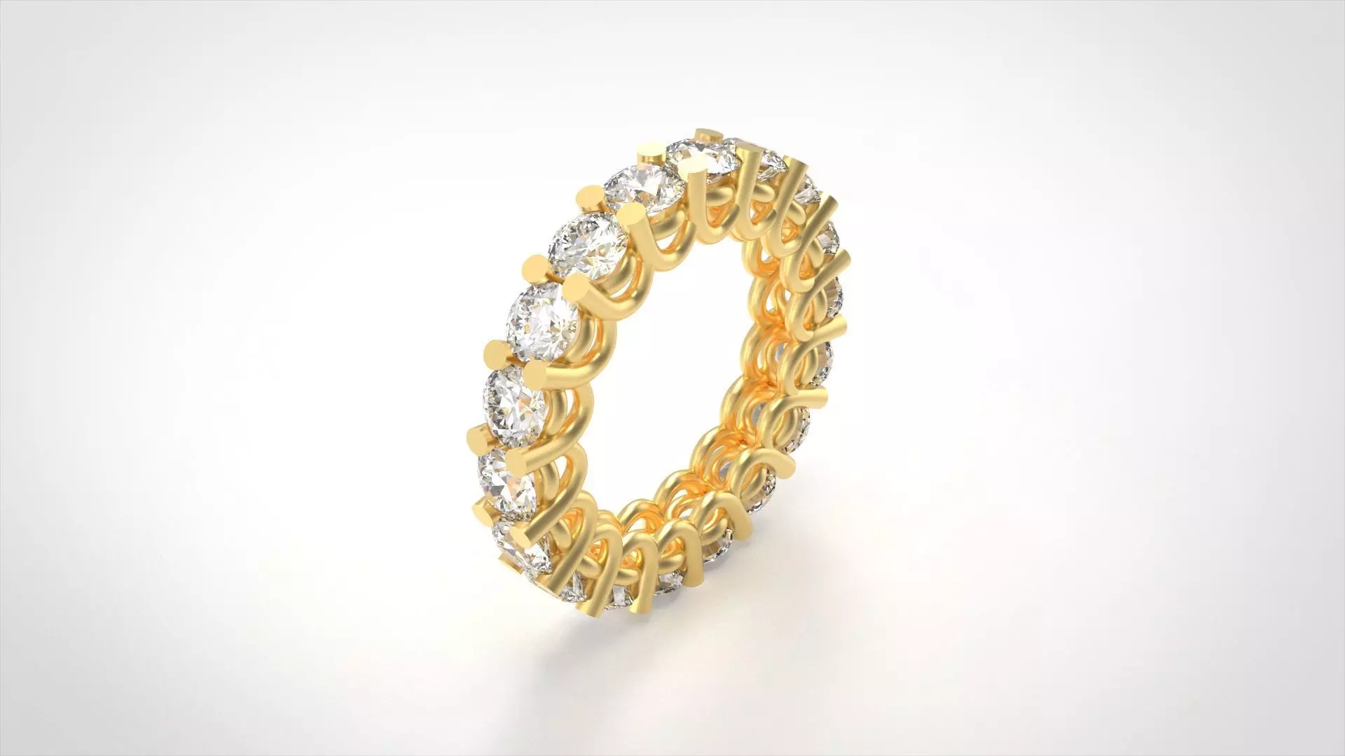 Model 496 Pave Diamond Ring 53 EU Size  3D print model_0