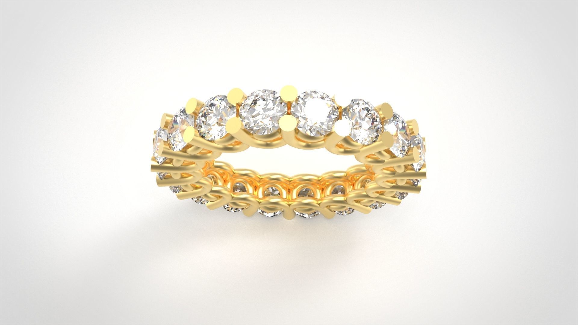 Model 496 Pave Diamond Ring 53 EU Size  3D print model_2