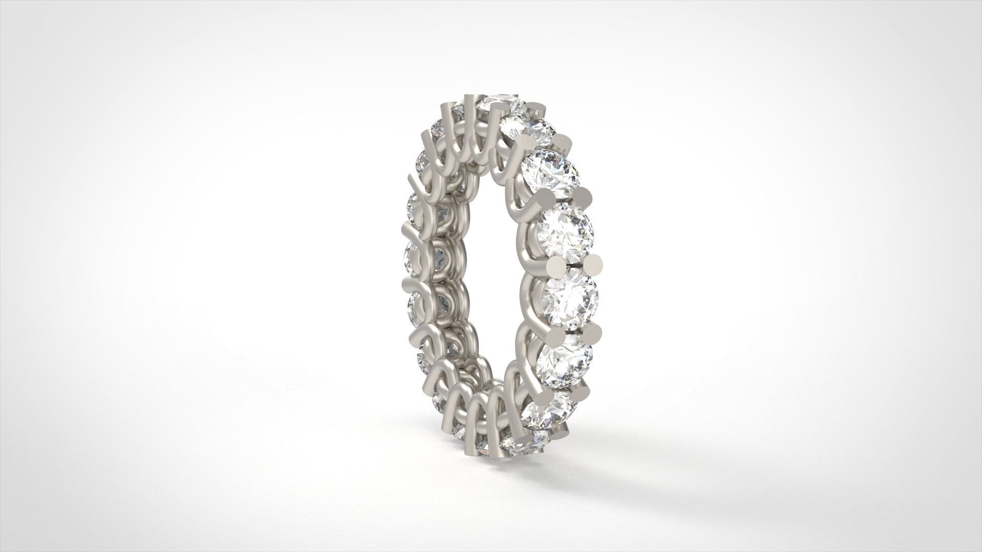 Model 496 Pave Diamond Ring 53 EU Size  3D print model_4