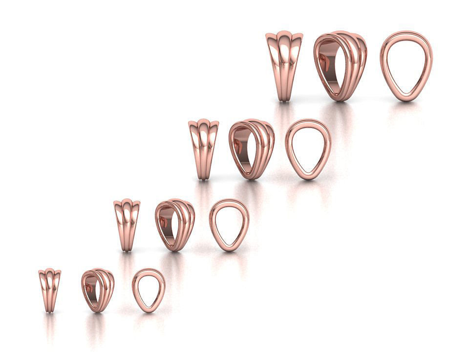 BAILS LOOP PACKAGE for Pendants Necklaces v1 3D print model_2