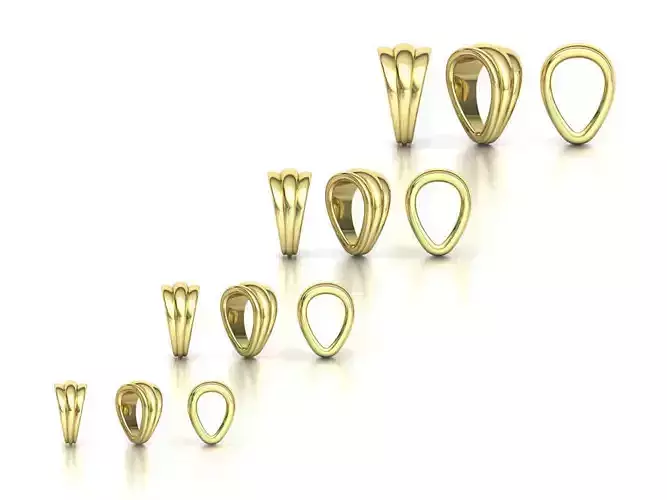 BAILS LOOP PACKAGE for Pendants Necklaces v1 3D print model