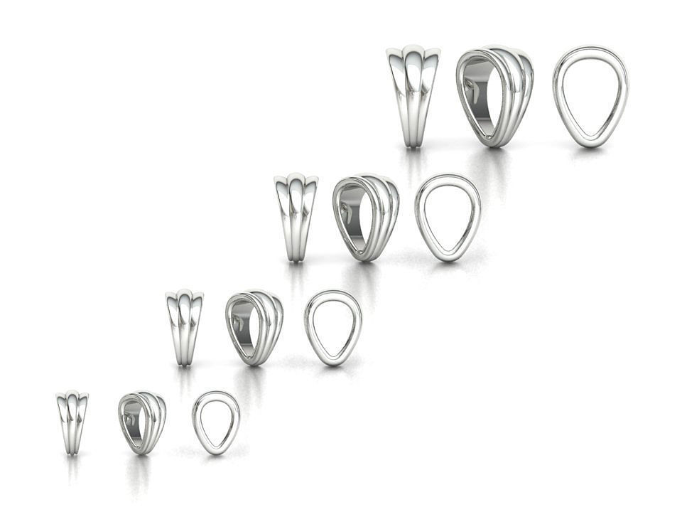 BAILS LOOP PACKAGE for Pendants Necklaces v1 3D print model_1