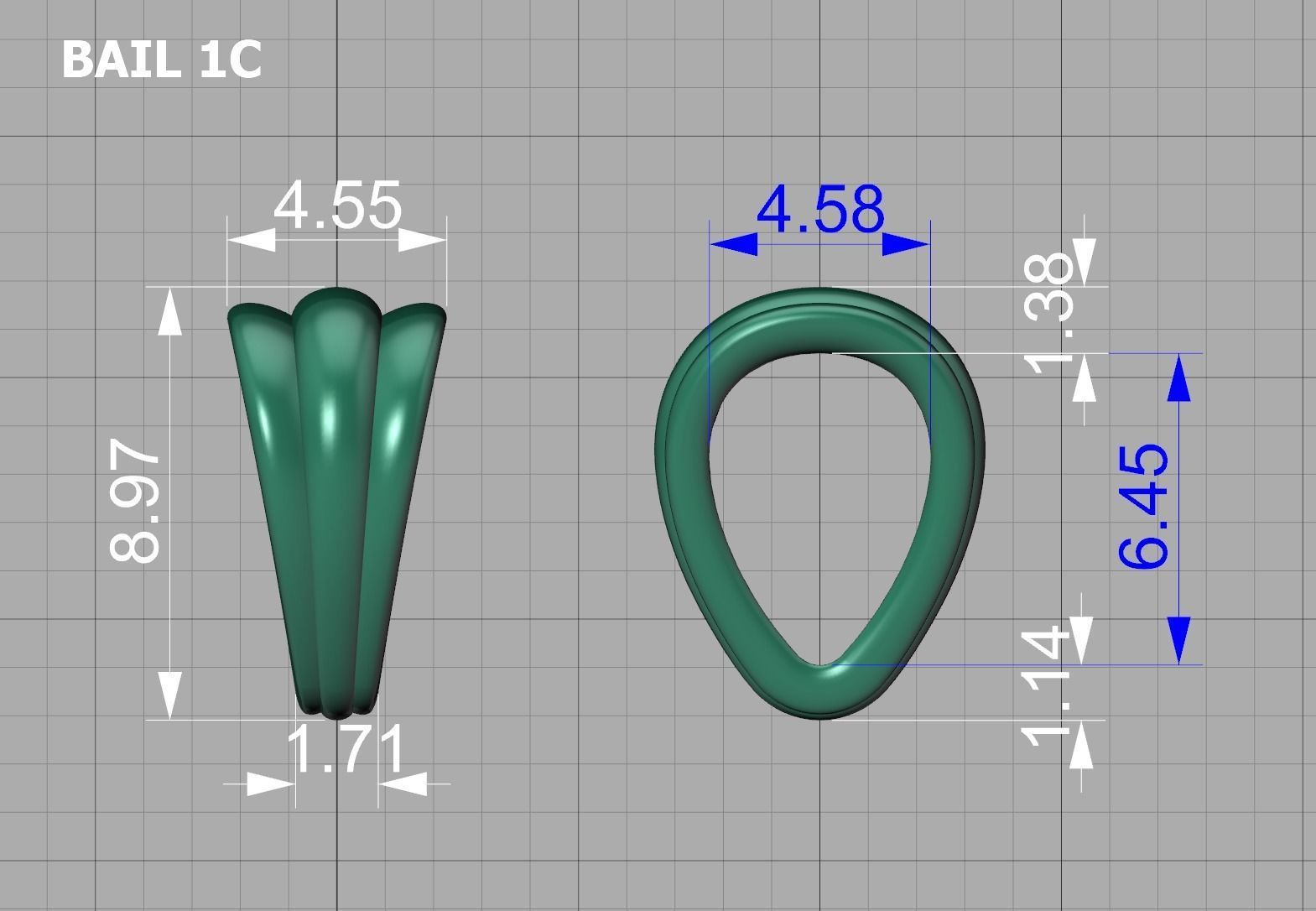 BAILS LOOP PACKAGE for Pendants Necklaces v1 3D print model_10