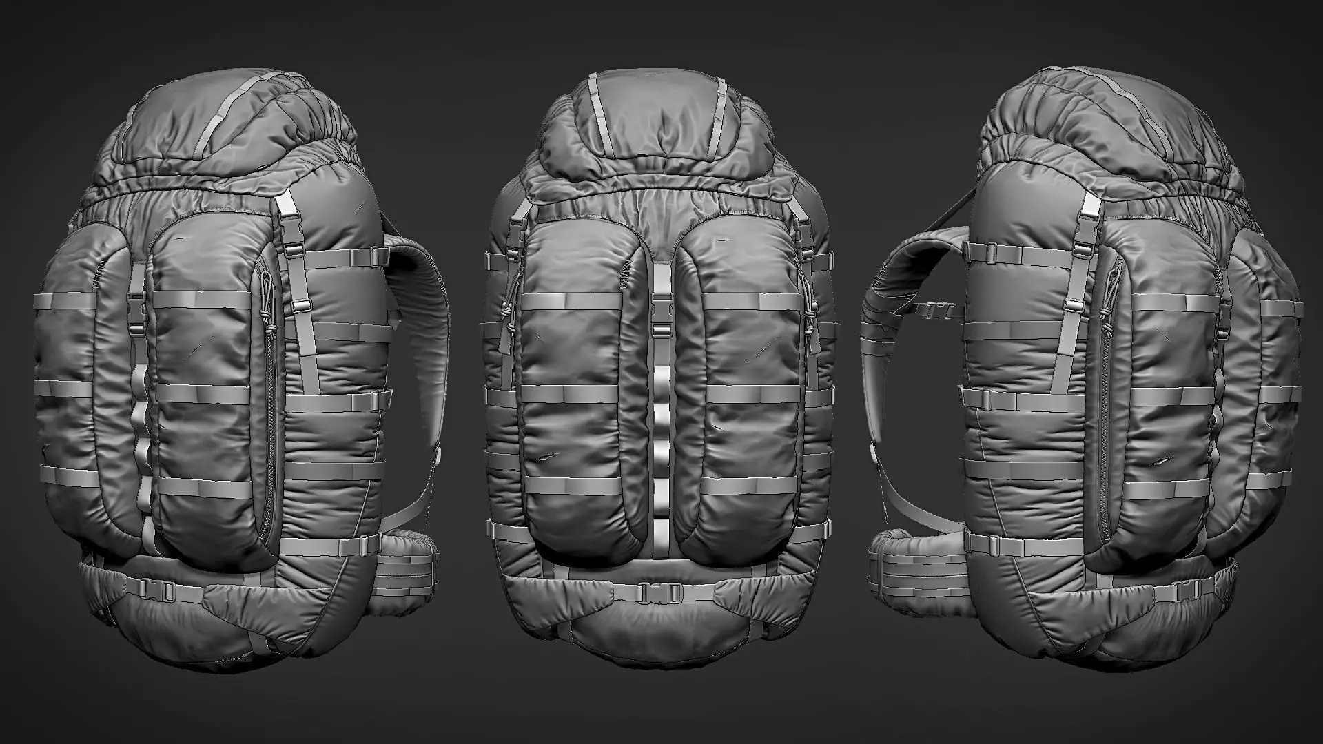 Highpoly Backpack 3D model