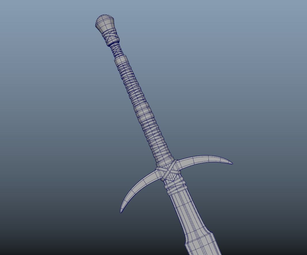 Warrior Game Character Low-poly 3D model_8