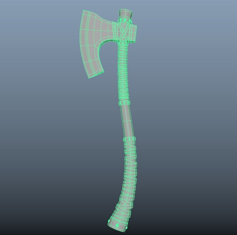 Warrior Game Character Low-poly 3D model_9