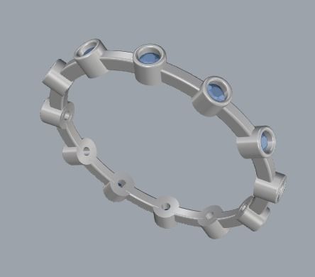 Digital Ring Jewelry Silver Round Gemstones Band Ring Jewelry 3D print model_11
