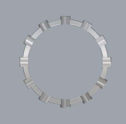 Digital Ring Jewelry Silver Round Gemstones Band Ring Jewelry 3D print model_10