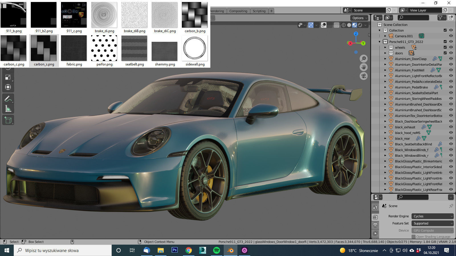 Porsche 911 GT3 992 2022 3D model_36