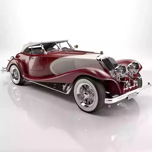 Classic Old Car 3D model
