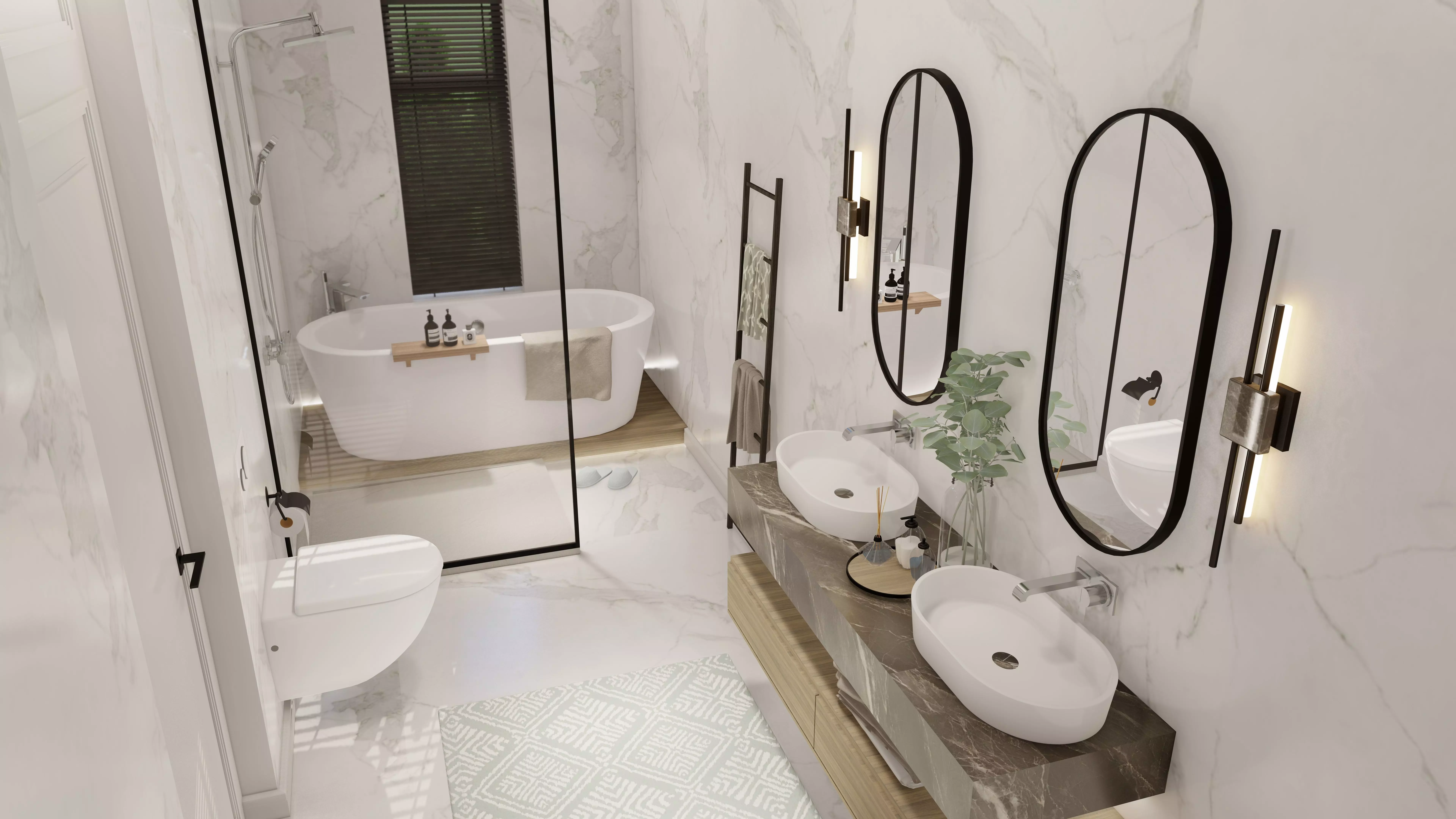 Modern Bathroom 3D model