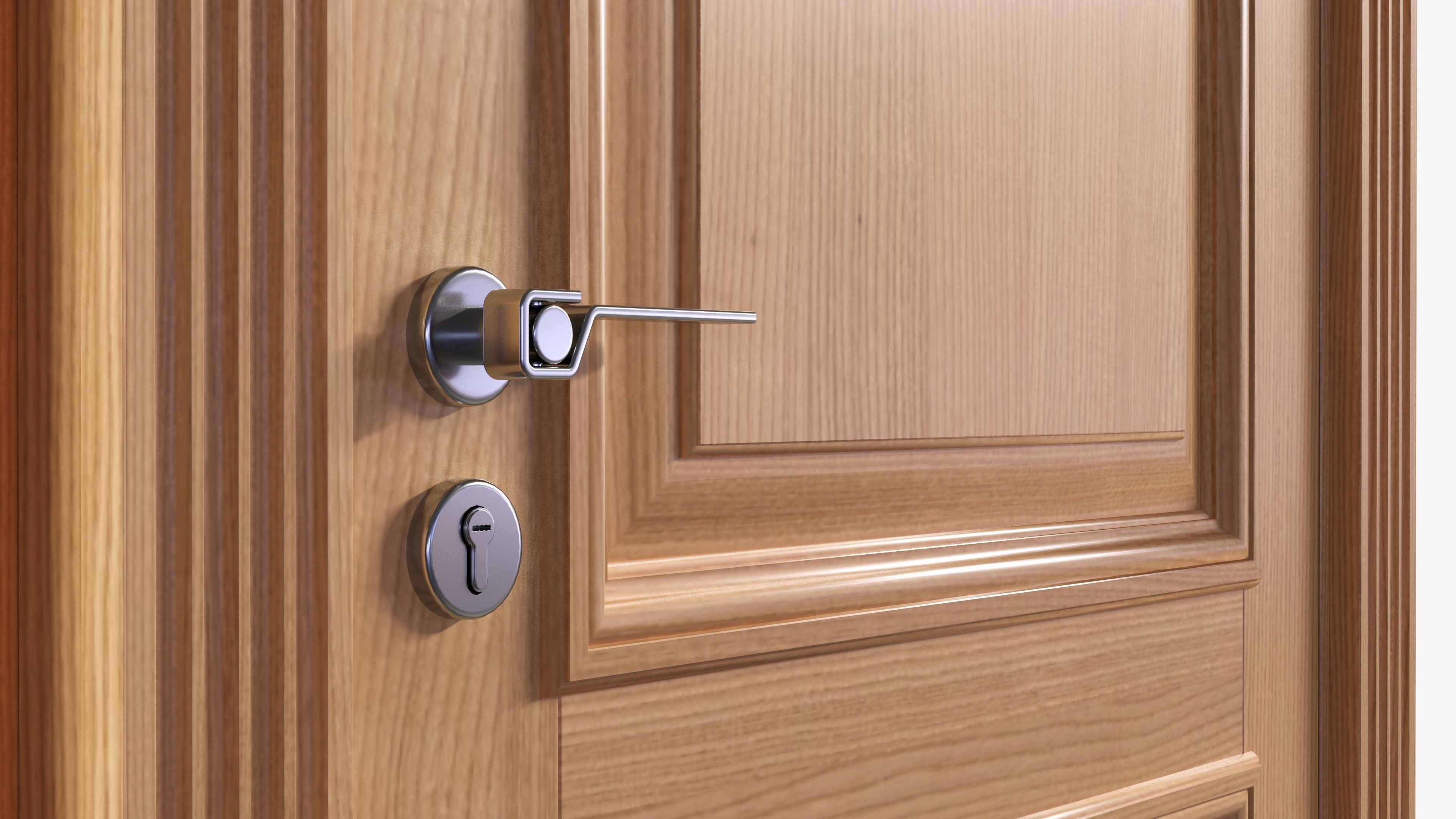 Door classic 03 3D model_3